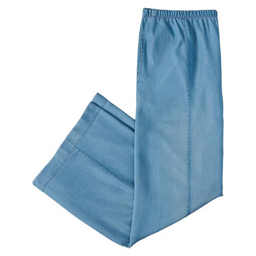 Serra Ladies Chambray Light Wash Pant - Blue, XL